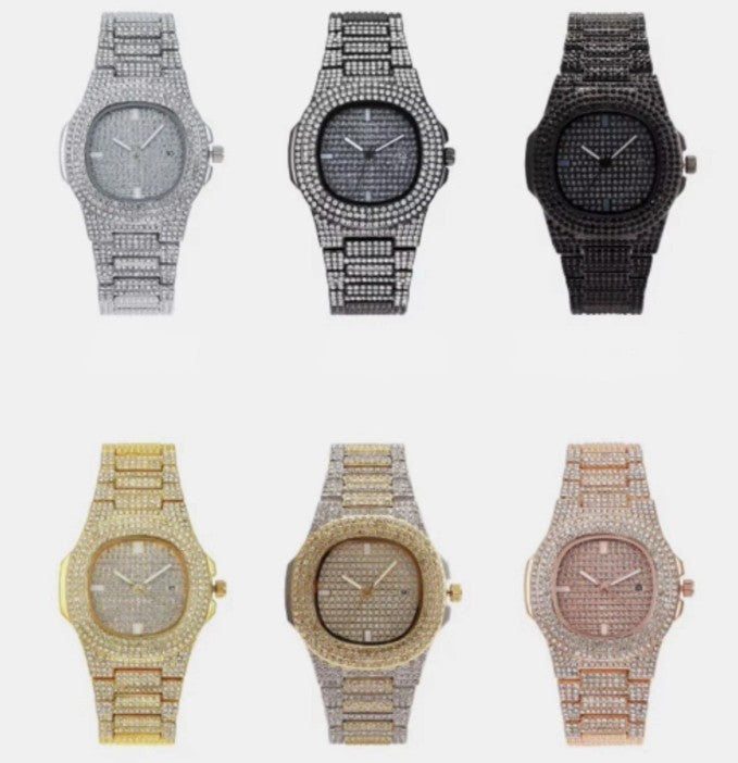 Fashion hip hop diamond watches
