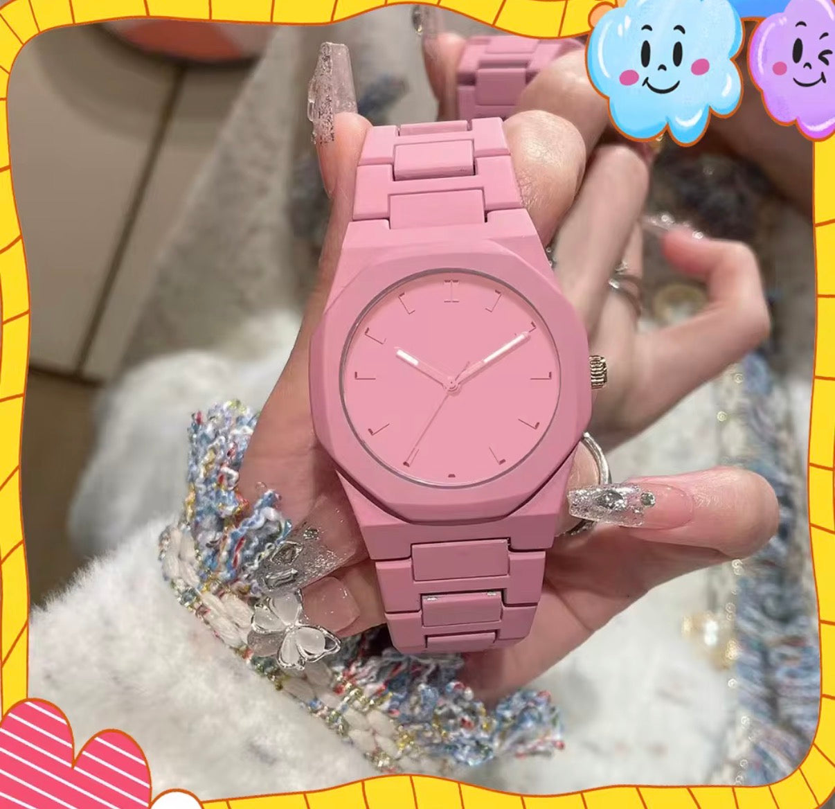 Fashion unisex Quartz Watch Silicone Wristband Minimalist Design Sports