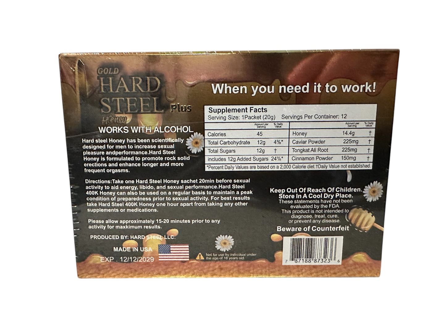 Hard Steel box of 12 sachets